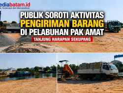 Publik Soroti Aktivitas Pengiriman Barang Di Pelabuhan Pak Amat Tanjung Harapan Sekupang.