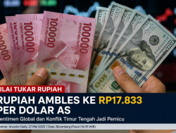 Rupiah Ambles ke Rp17.833 per Dolar AS, Sentimen Global Jadi Pemicu