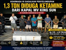 Koarmada RI Gagalkan Penyeludupan 1.3 Ton Barang Yang Diduga Narkotika Dari MV King Sun